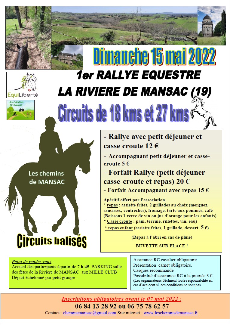 1er Rallye EQUESTRE A LA RIVIERRE DE MANSAC (19) 1er Rallye EQUESTRE A LA RIVIERRE DE MANSAC (19)