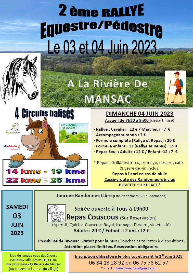 2ème Rallye Equestre/ Pédestre 2ème Rallye Equestre/ Pédestre