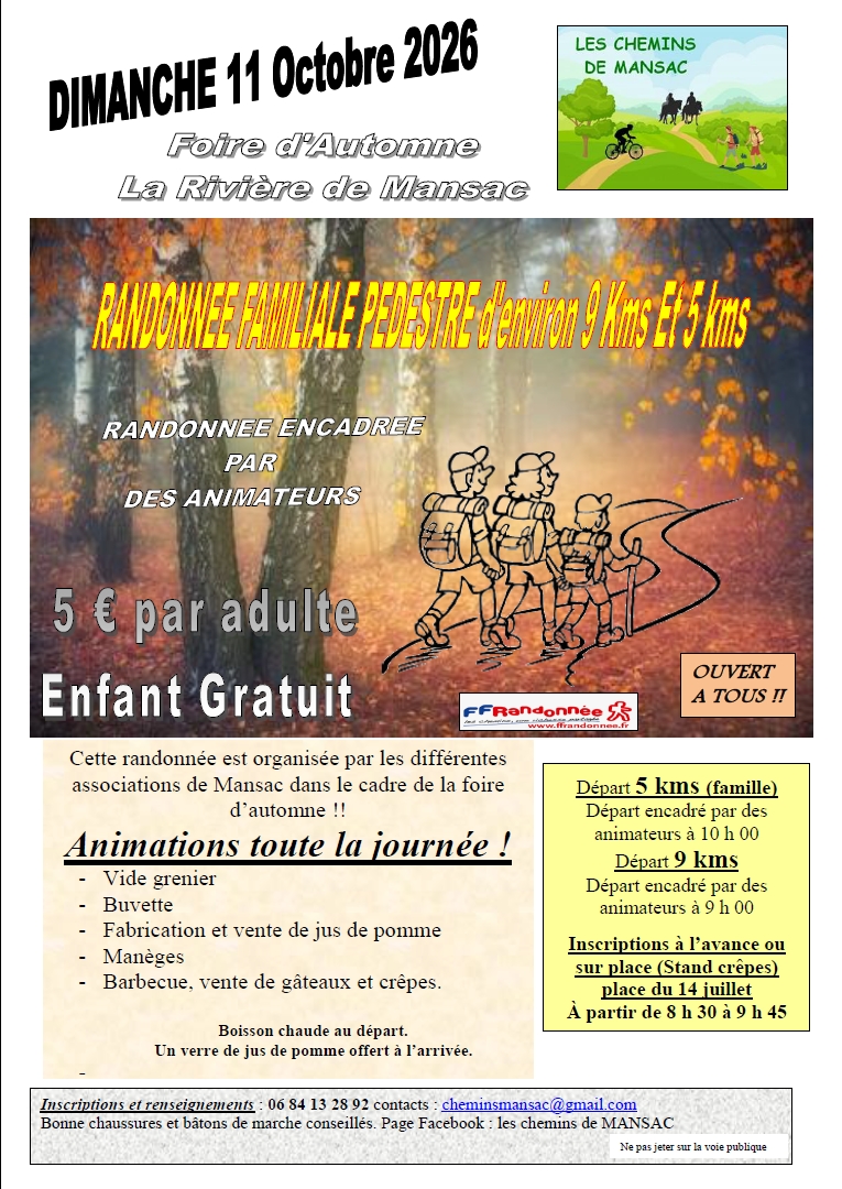 Rando d'automne 2026