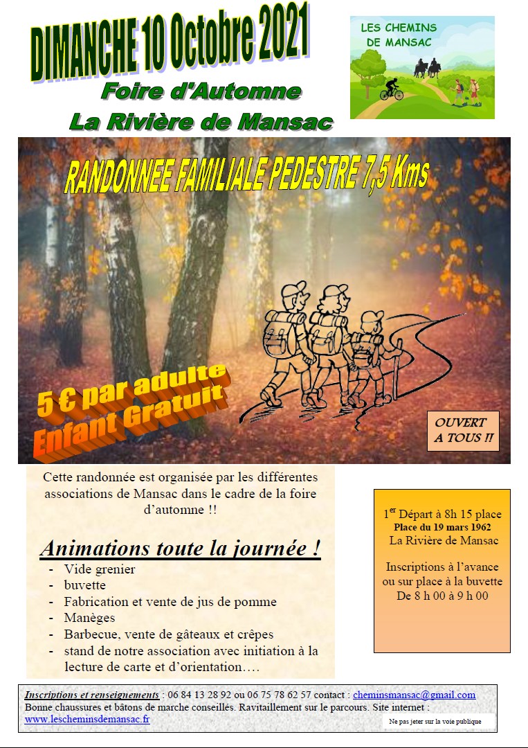 FOIRE D'AUTOMNE LA RIVIERRE DE MANSAC