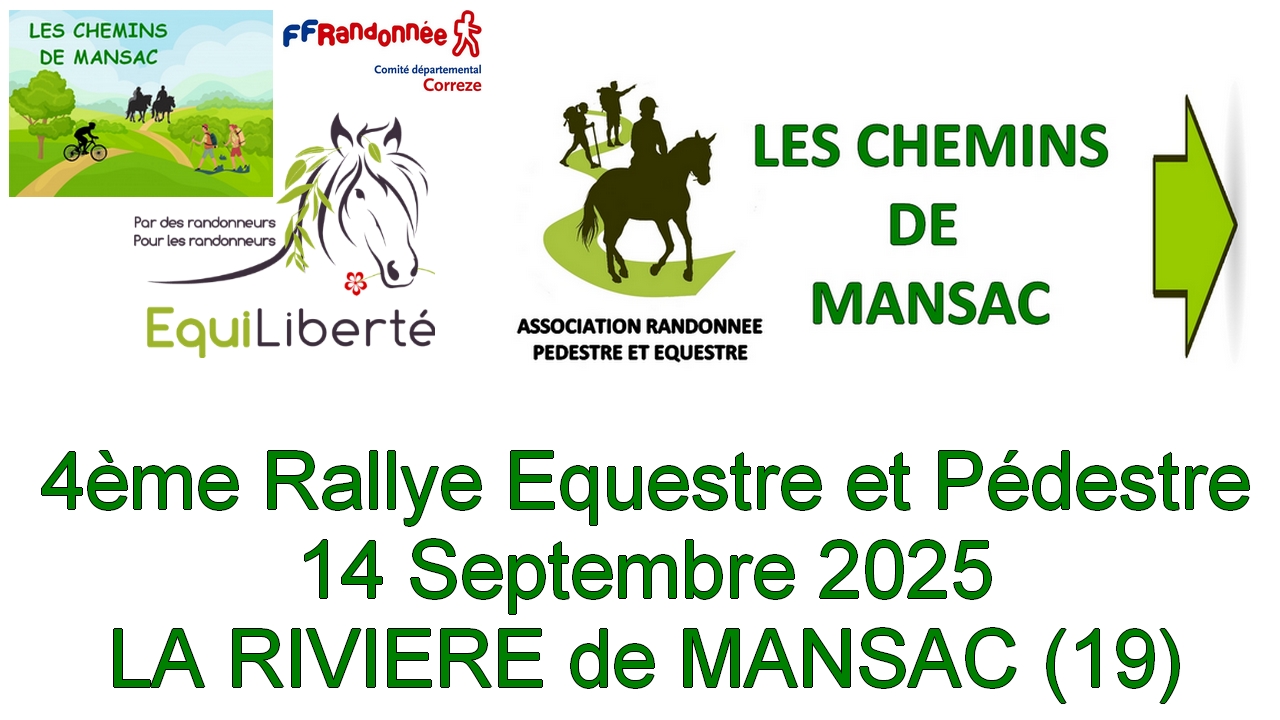 4ème Rallye Equestre LA RIVIERE DE MANSAC