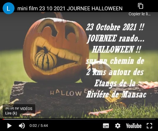 Le Film randonnée Halloween 2021