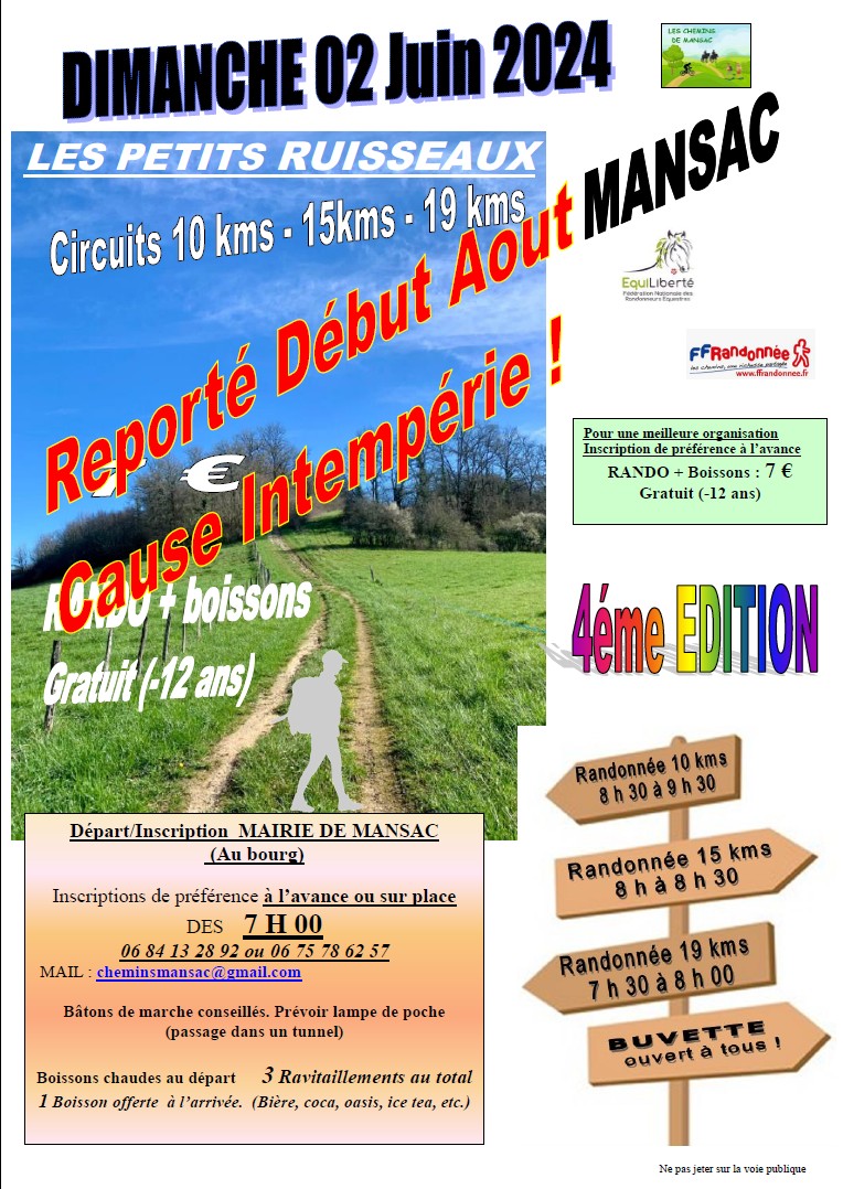 4ème Edition Randonnée Les Petits Ruisseaux 4ème Edition Randonnée Les Petits Ruisseaux
